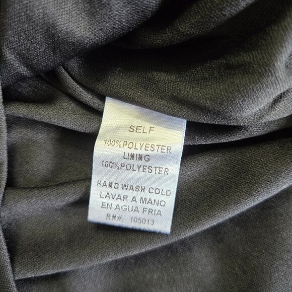 NWT Andrée by Unit Whimsigoth Vamp Witchy Black Satin Midi Long Sleeve Dress M - Picture 9 of 12